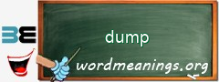 WordMeaning blackboard for dump